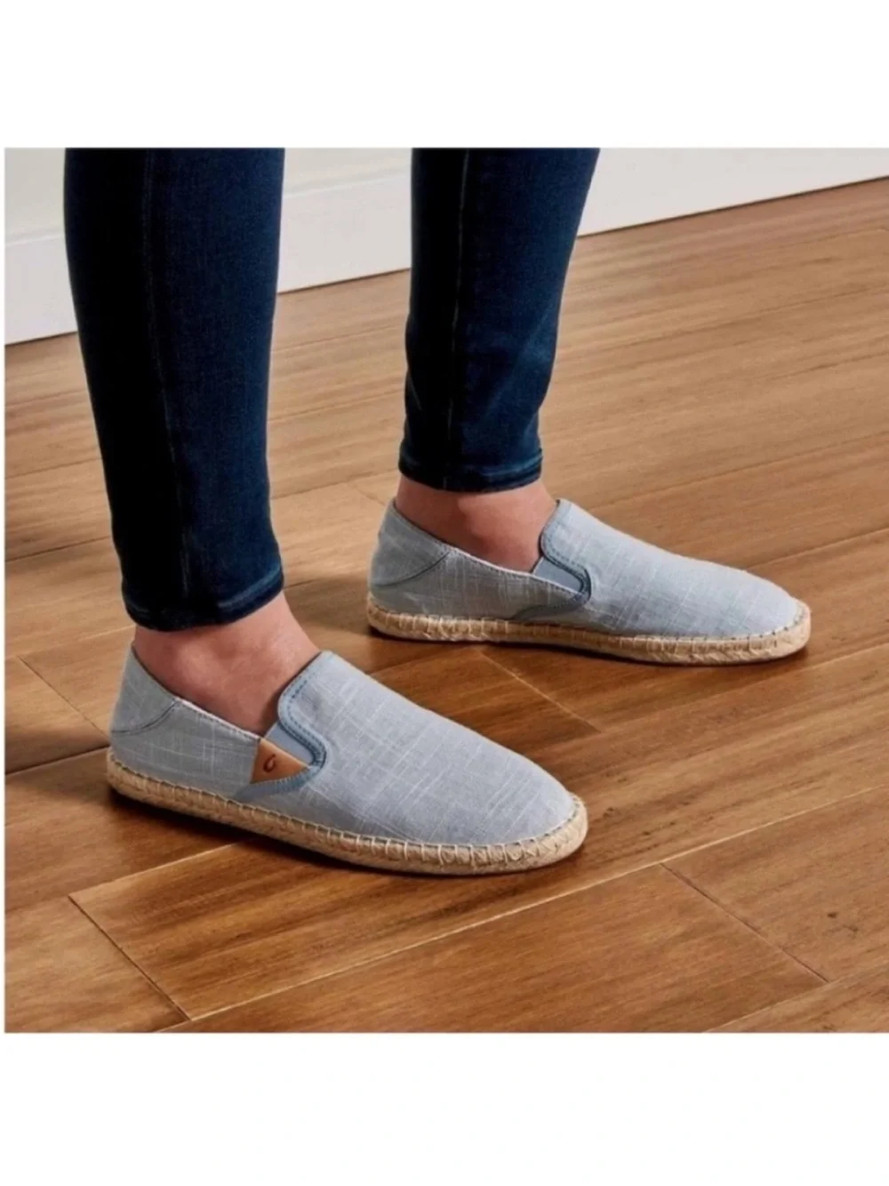 OLUKAI Kaula Pa'a Kapa Convertible Espadrille Shoes Blue Size 6.5W